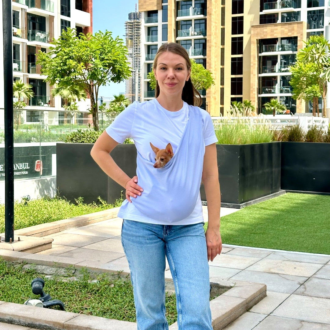 Lightweight Pet Sling Carrier – Blue - 2-5.5 lbs / 1-2.5kg (Summer)