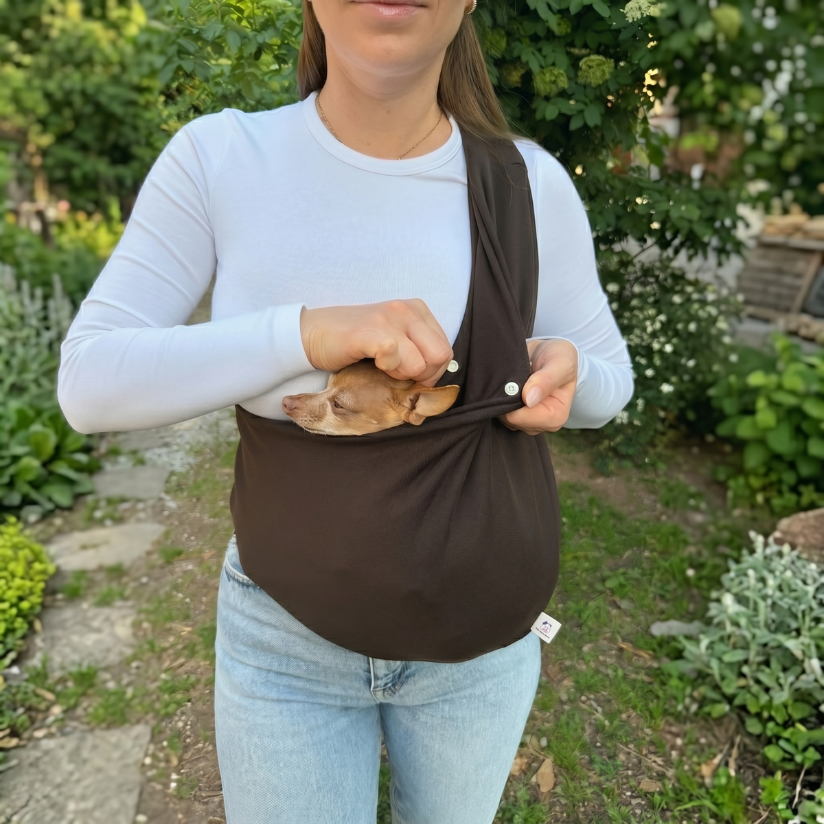 Security Dog Sling – Chocolate