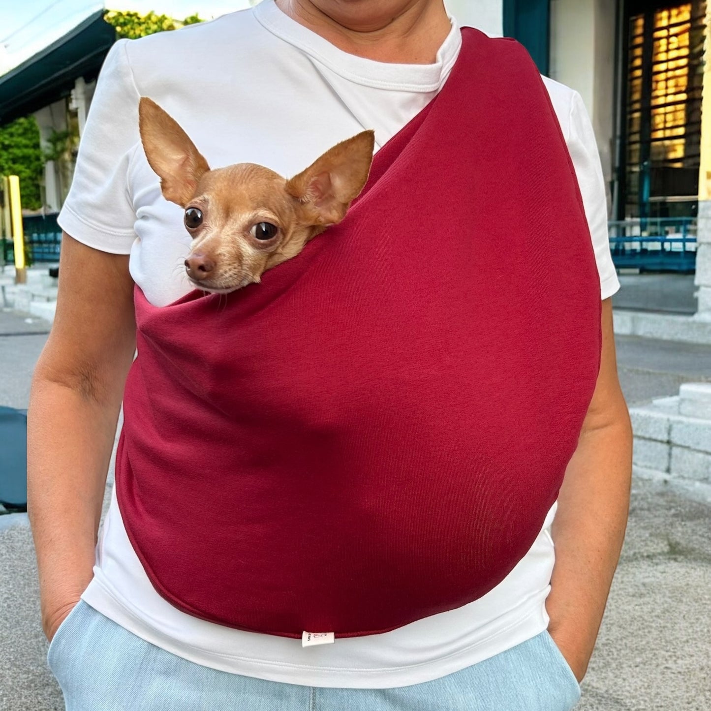 Lightweight Pet Sling – Red - 2–11 lbs / 1–5 kg (Spring/Summer)