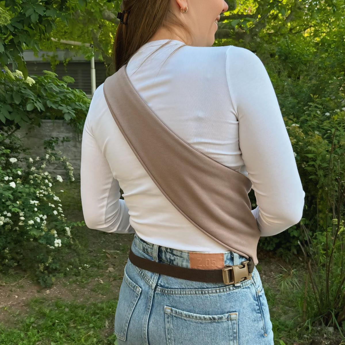 Cotton Security Dog Sling – Taupe