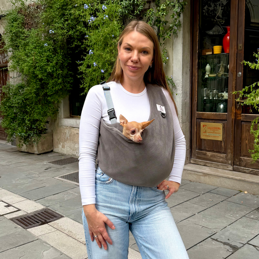 Gray Fleece Dual-Shoulder Sling