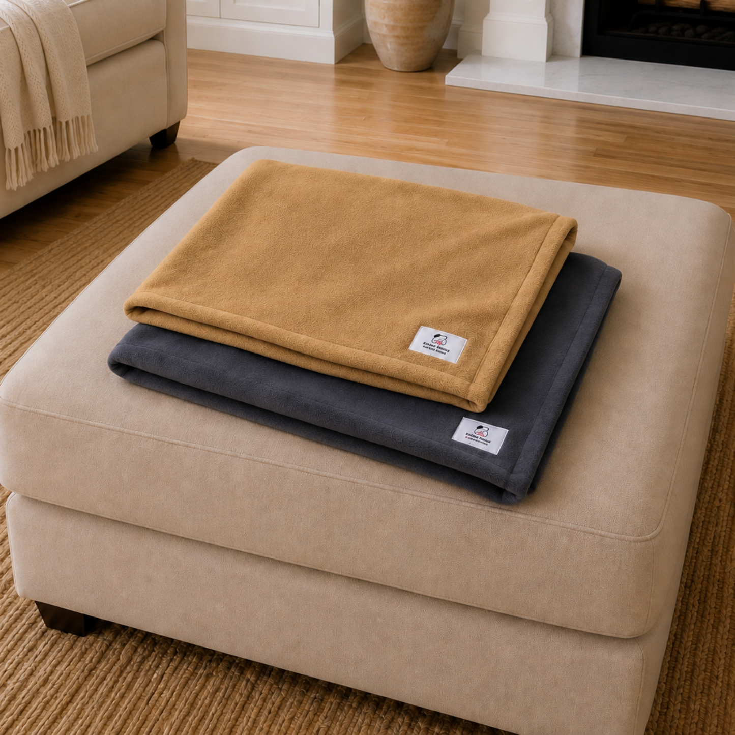 Caramel Fleece Pet Lover Sets – Hoodie, Sling, Blanket & Mat