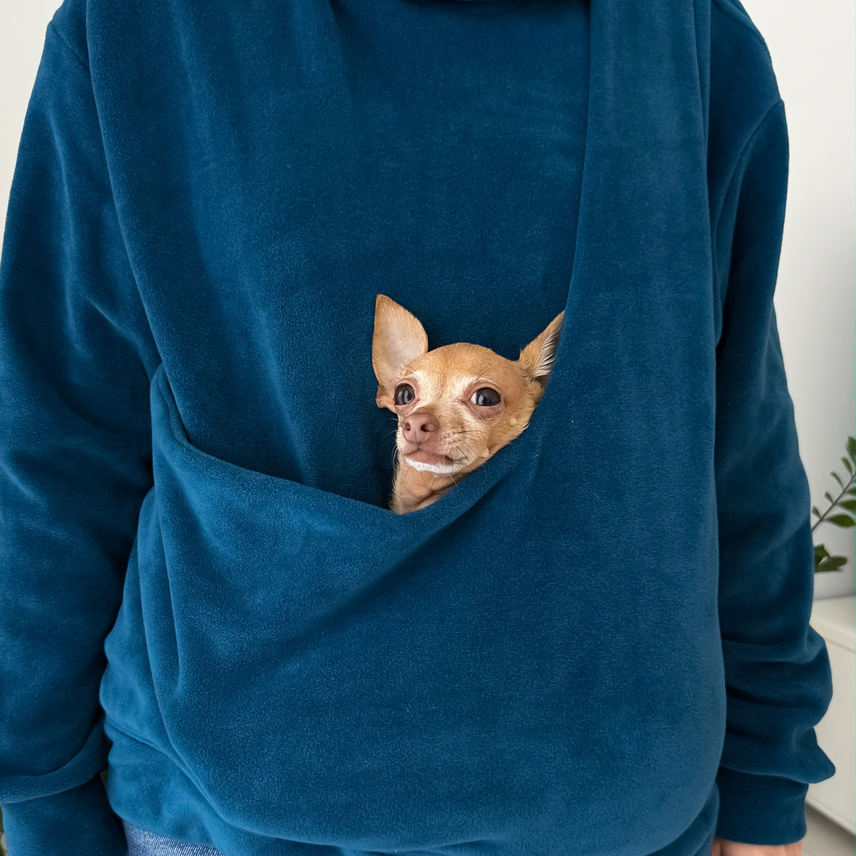 Fleece Kangaroo Hoodie - Blue – 2-15 lbs / 1-7 kg (Autumn/Winter)