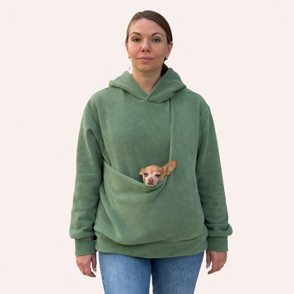 Fleece Kangaroo Hoodie - Olive – 2-15 lbs / 1-7 kg (Autumn/Winter)