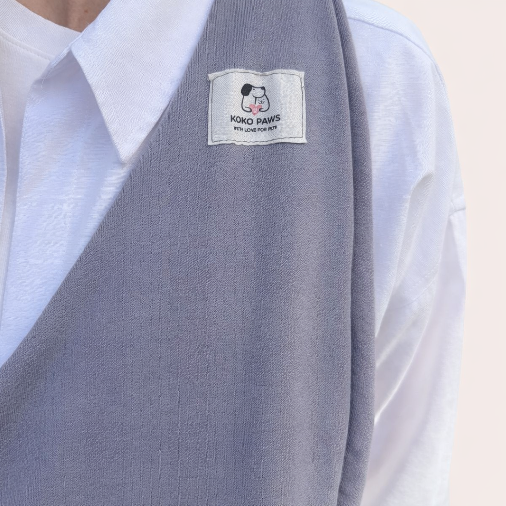 Lightweight Pet Sling – Gray- 2–11 lbs / 1–5 kg (Spring/Summer)