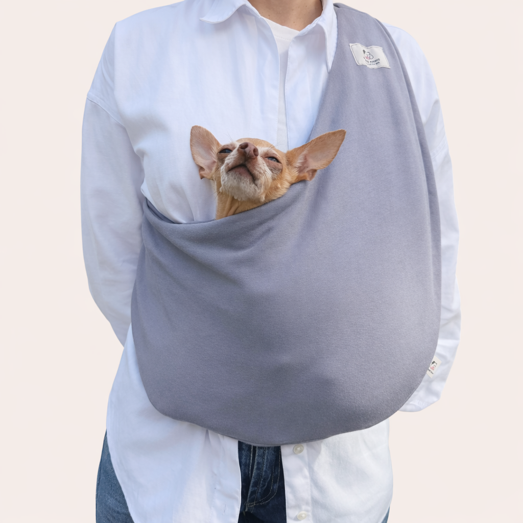 Lightweight Pet Sling – Gray- 2–11 lbs / 1–5 kg (Spring/Summer)