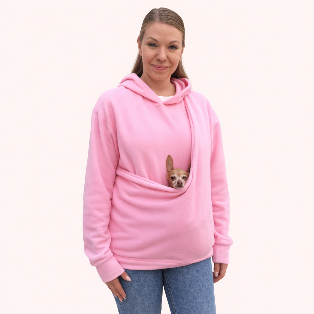 Fleece Kangaroo Hoodie - Pink – 2-15 lbs / 1-7 kg (Autumn/Winter)