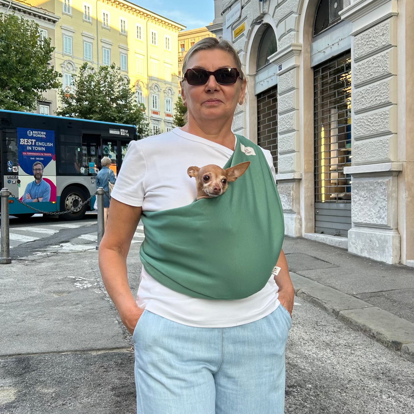 Lightweight Pet Sling – Olive - 2–11 lbs / 1–5 kg (Spring/Summer)