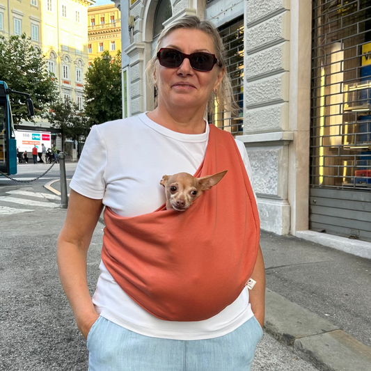 Lightweight Pet Sling – Orange - 2–11 lbs / 1–5 kg (Spring/Summer)