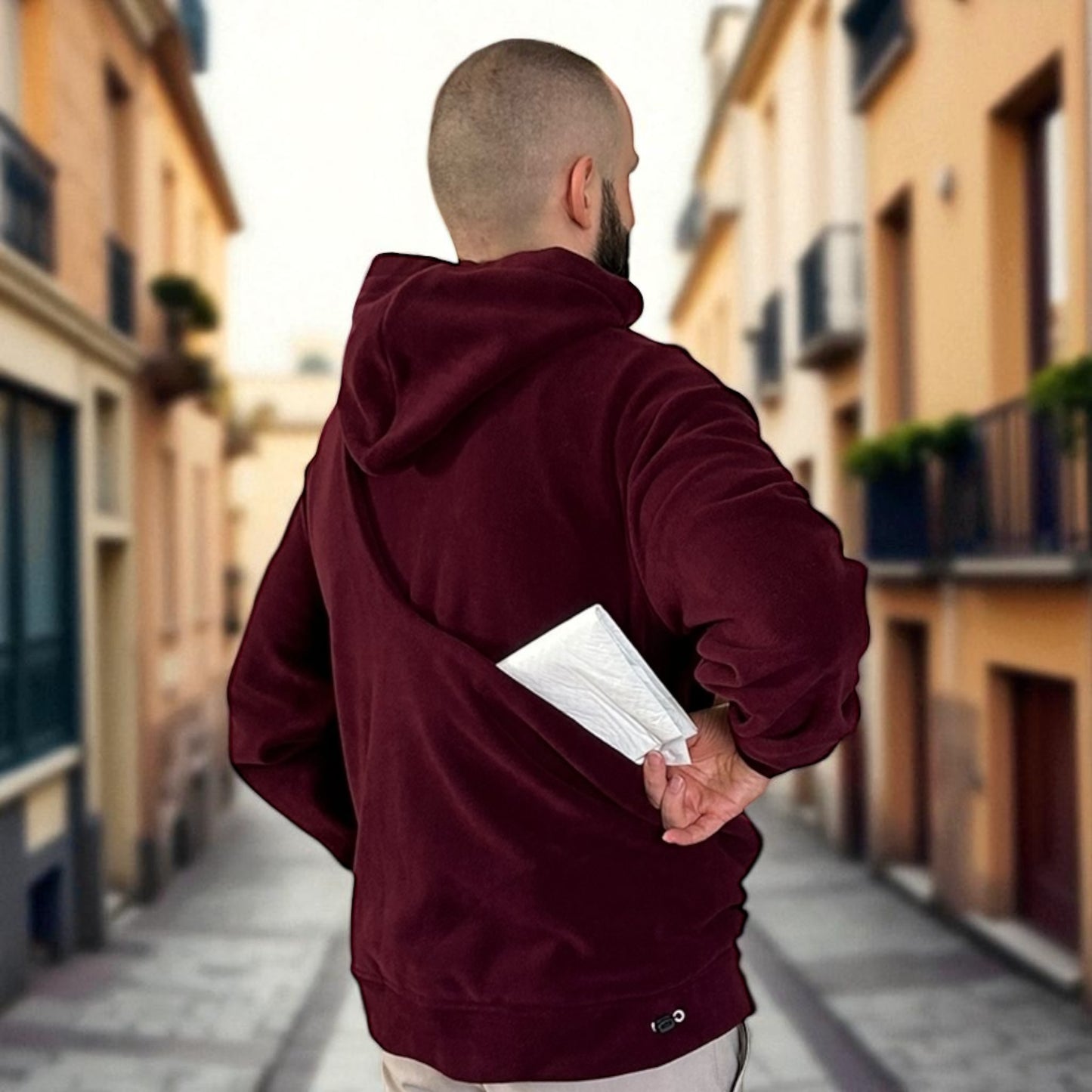 Fleece Kangaroo Hoodie - Burgundy – 2-15 lbs / 1-7 kg (Autumn/Winter)