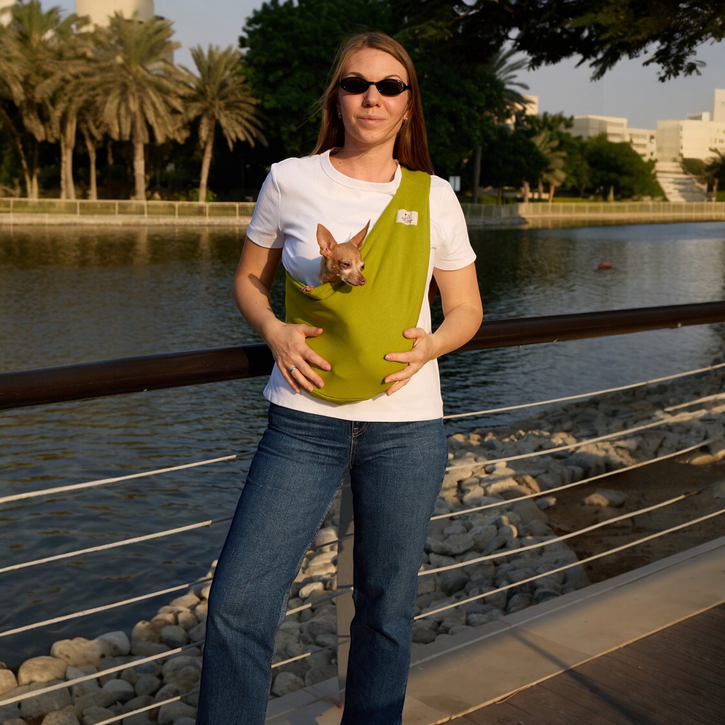 Lightweight Pet Sling – Pistachio - 2–11 lbs / 1–5 kg (Spring/Summer)