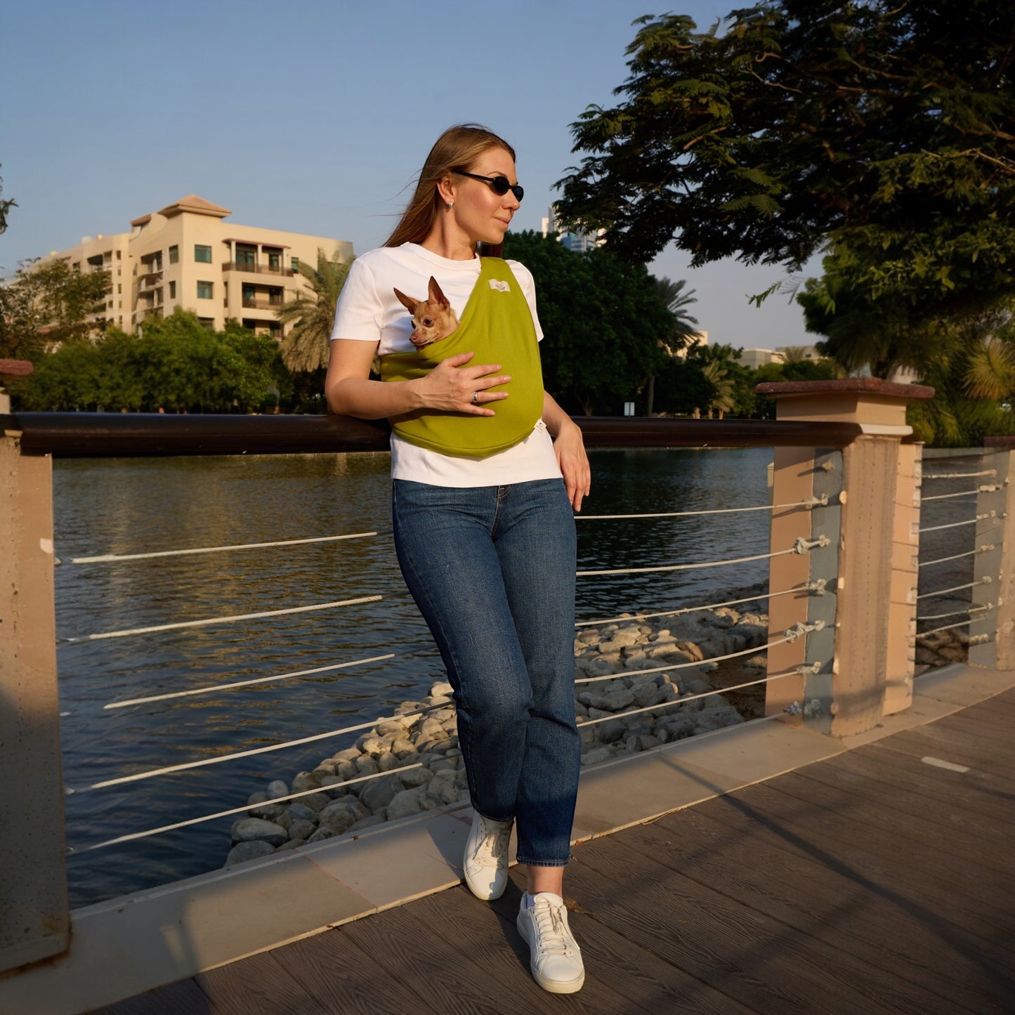 Lightweight Pet Sling – Pistachio - 2–11 lbs / 1–5 kg (Spring/Summer)