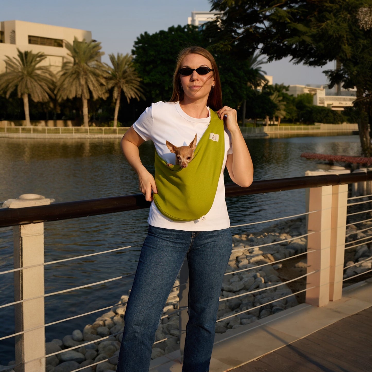 Lightweight Pet Sling – Pistachio - 2–11 lbs / 1–5 kg (Spring/Summer)