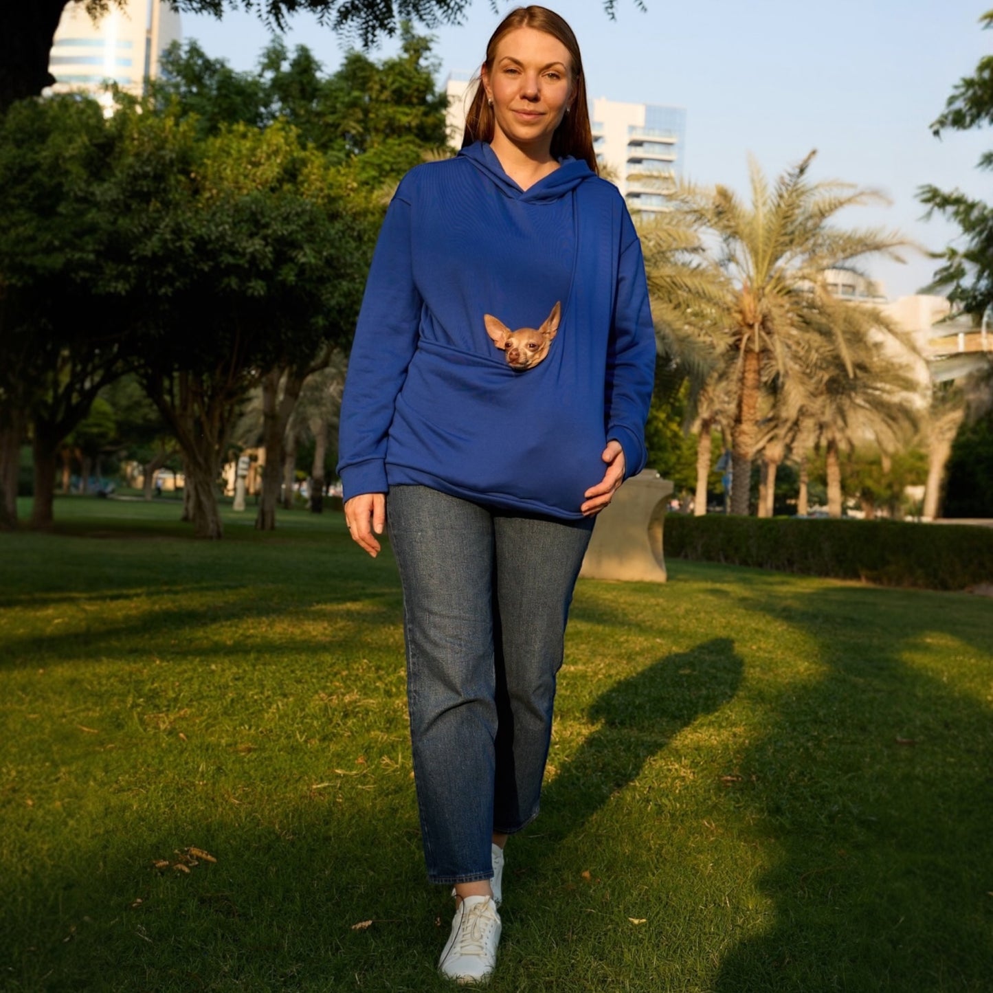 Lightweight Kangaroo Hoodie - Blue – 2-15 lbs / 1-7 kg (Spring/Summer)