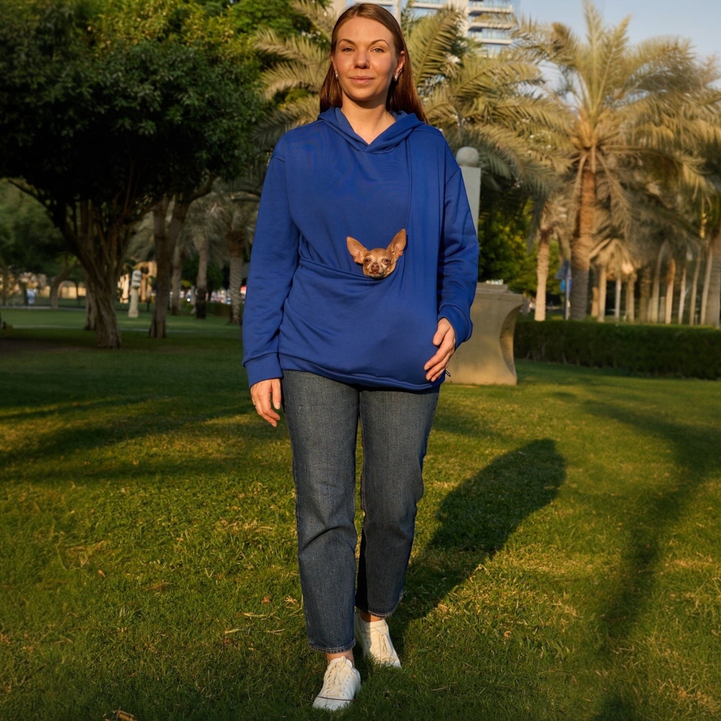 Lightweight Kangaroo Hoodie - Blue – 2-15 lbs / 1-7 kg (Spring/Summer)