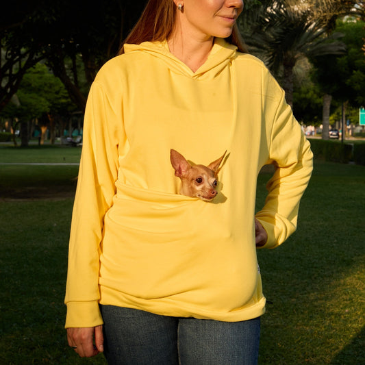 Leichter Känguru-Hoodie – Beige – Bis zu 5 kg (Frühling/Sommer)