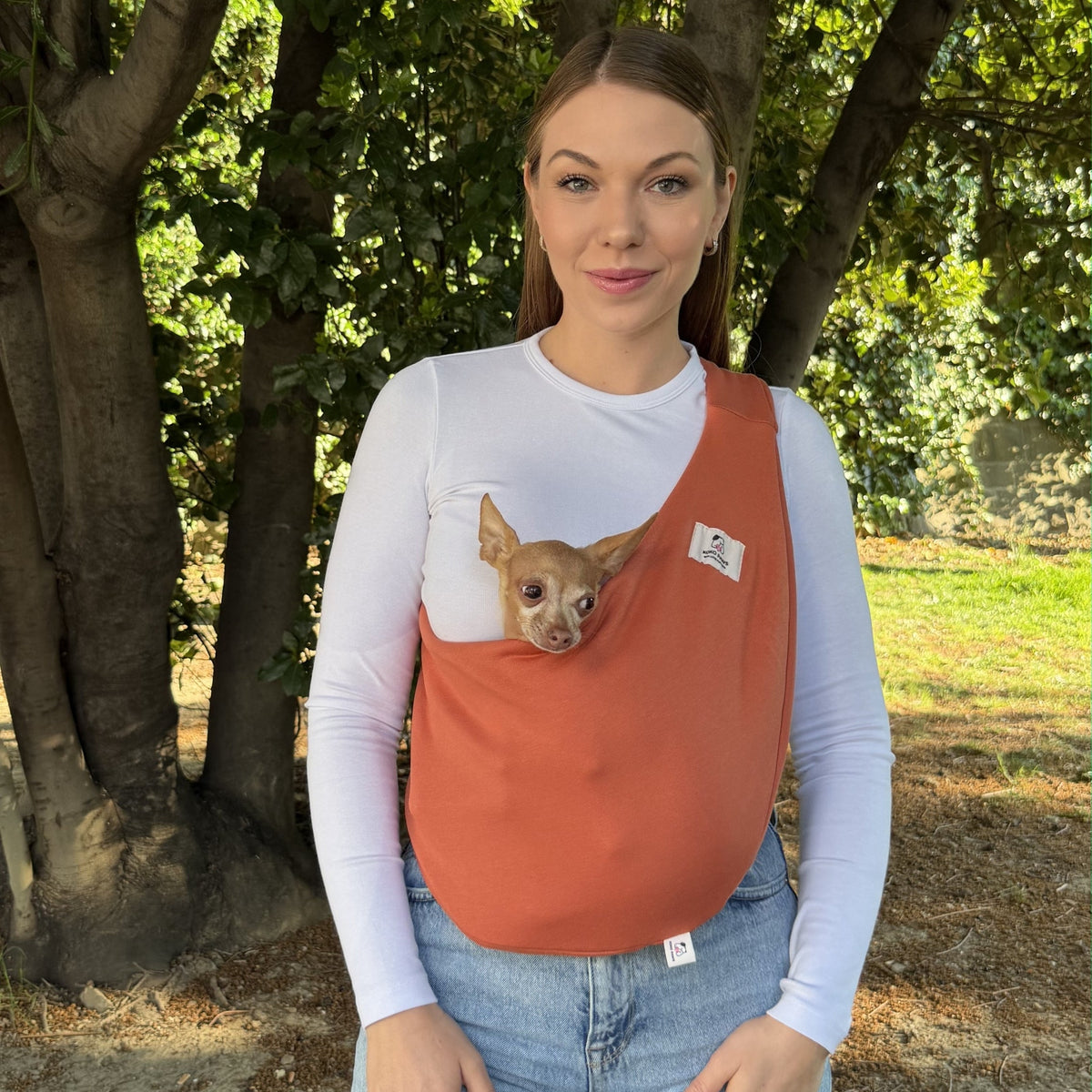 Lightweight Pet Sling – Orange - 2–11 lbs / 1–5 kg (Spring/Summer)