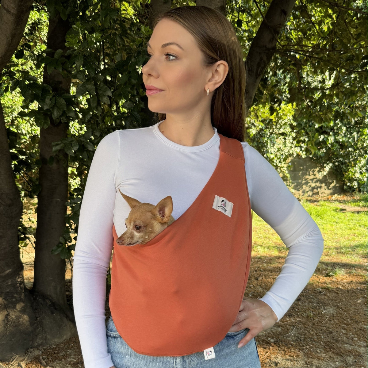 Lightweight Pet Sling – Orange - 2–11 lbs / 1–5 kg (Spring/Summer)