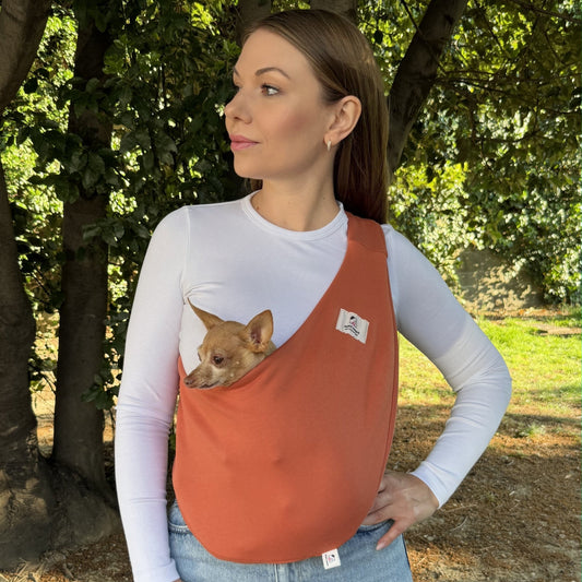 Lightweight Pet Sling – Orange - 2–11 lbs / 1–5 kg (Spring/Summer)