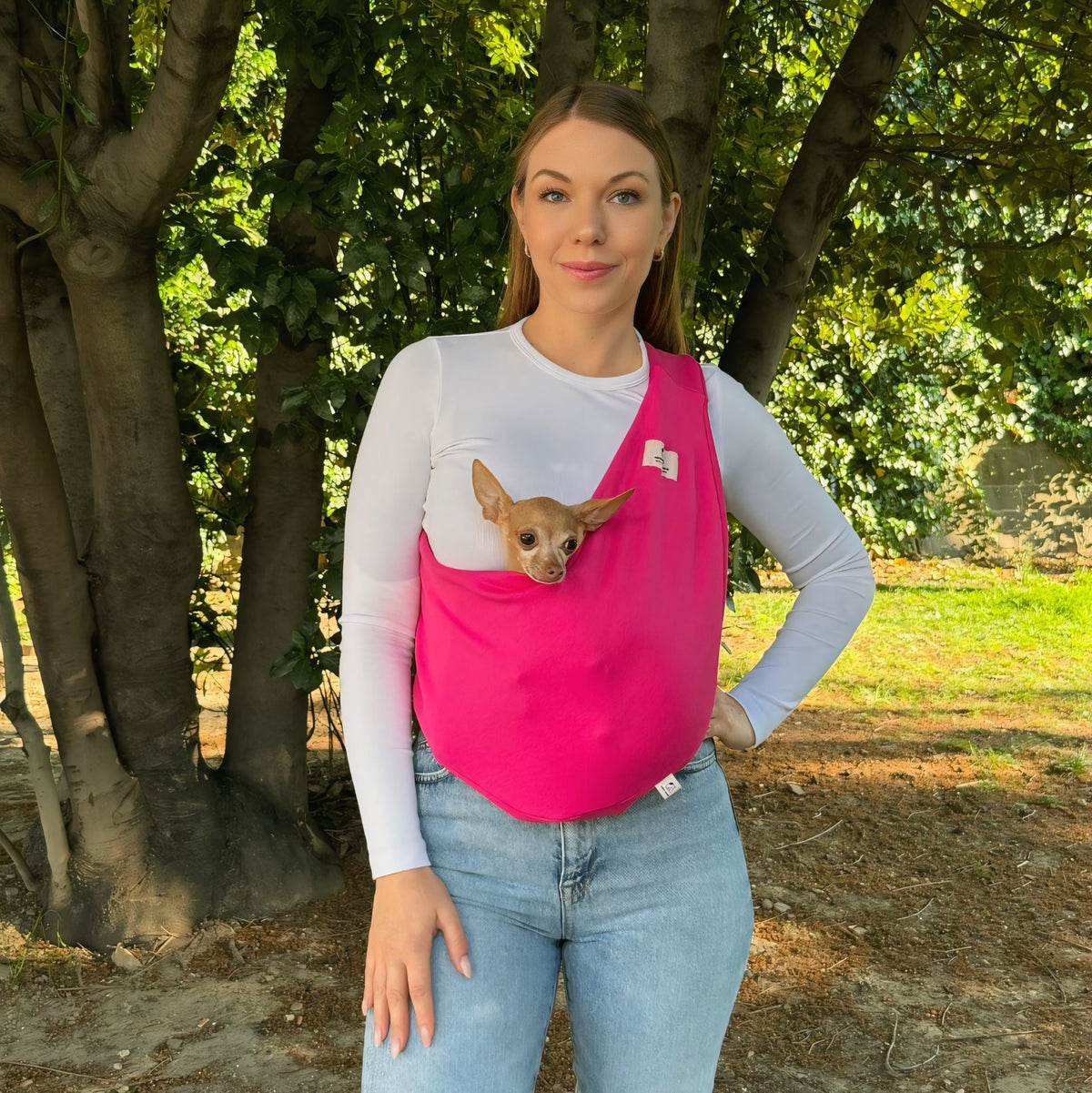 Lightweight Pet Sling – Fuchsia