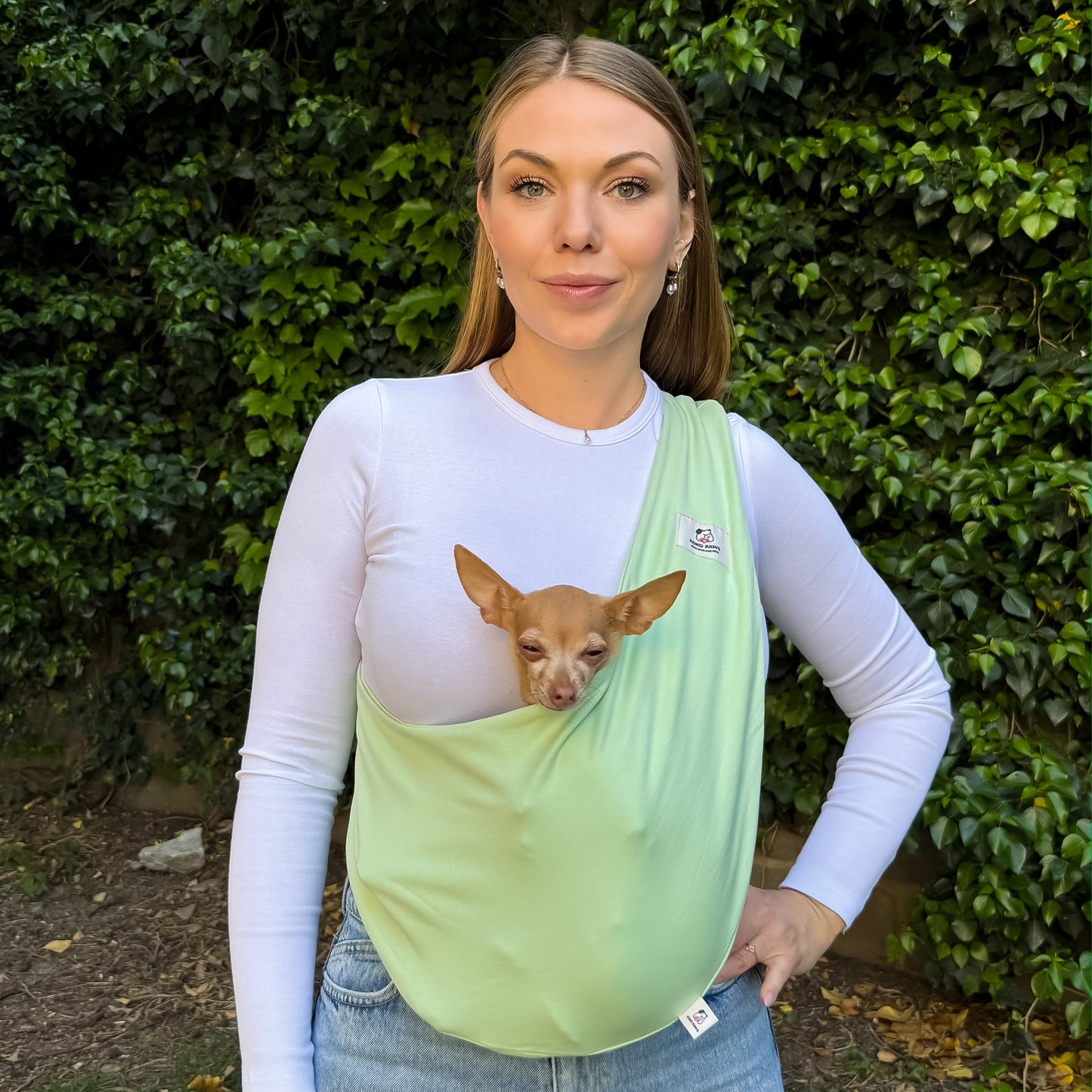 Lightweight Pet Sling Carrier – Mint - Up to 2-5.5 lbs / 1-2.5 kg (Summer)