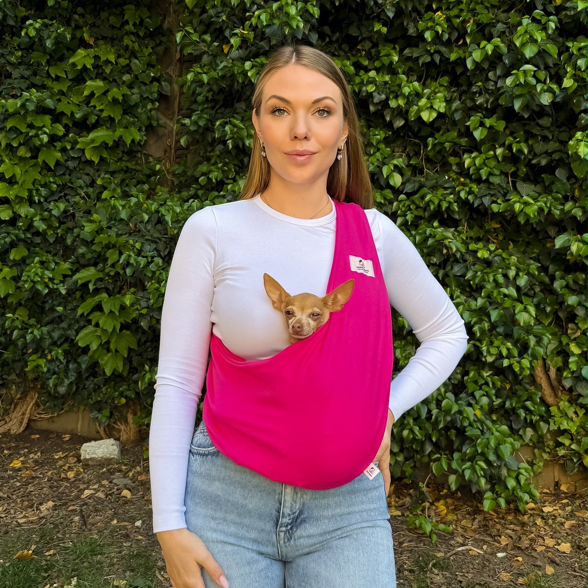 Lightweight Pet Sling Carrier – Fuchsia - Up to 2-5.5 lbs / 1-2.5 kg (Summer)