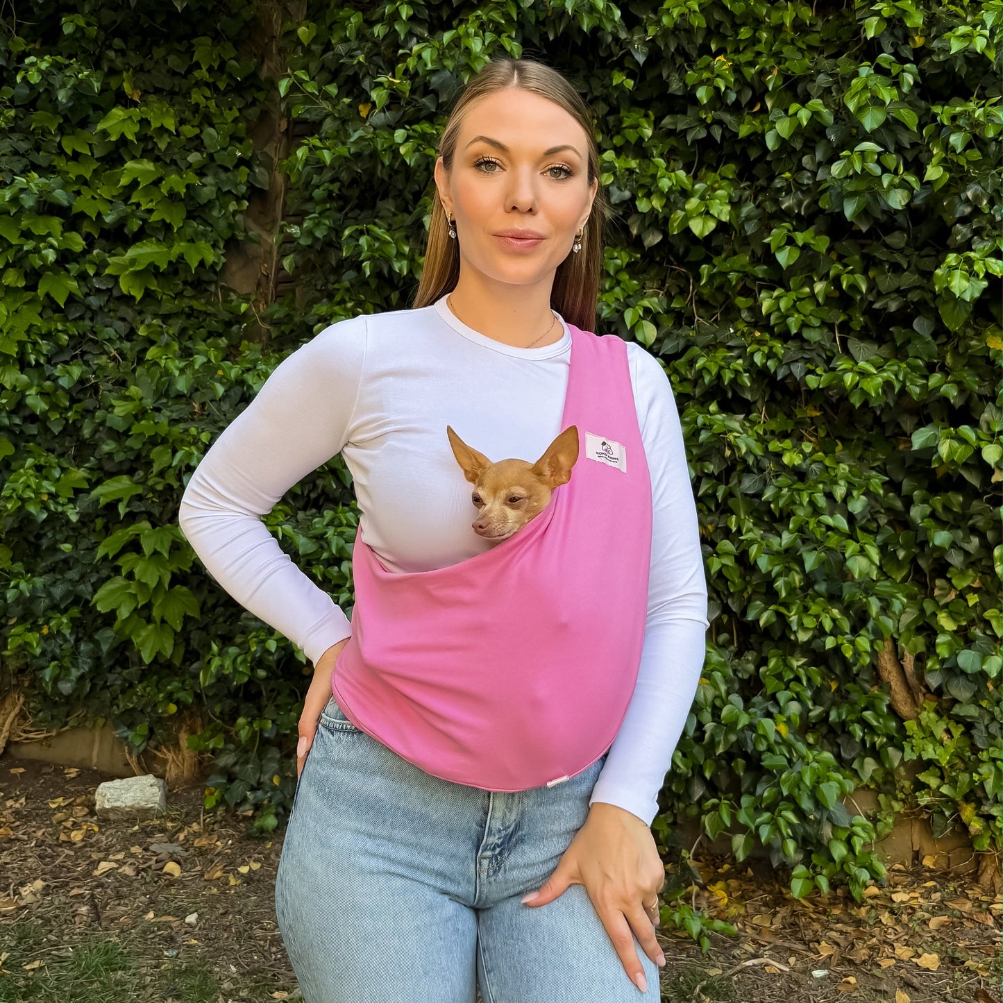 Lightweight Pet Sling Carrier – Pink - Up to 2-5.5 lbs / 1-2.5 kg (Summer)