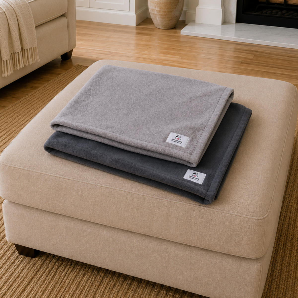 Gray Fleece Pet Lover Sets – Hoodie, Sling, Blanket & Mat