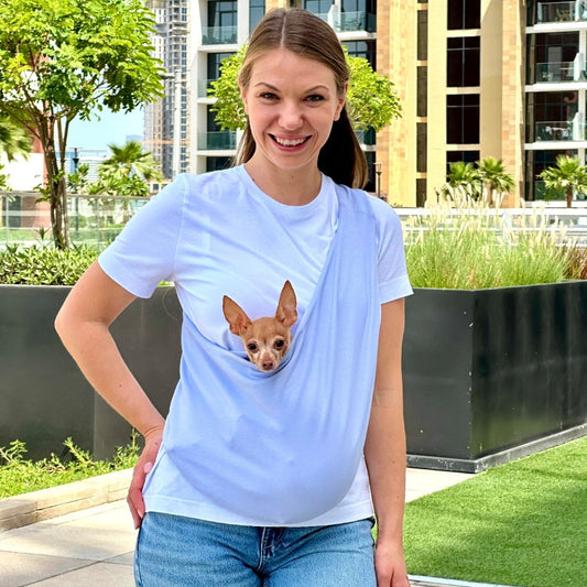 Lightweight Pet Sling Carrier – Blue - 2-5.5 lbs / 1-2.5kg (Summer)