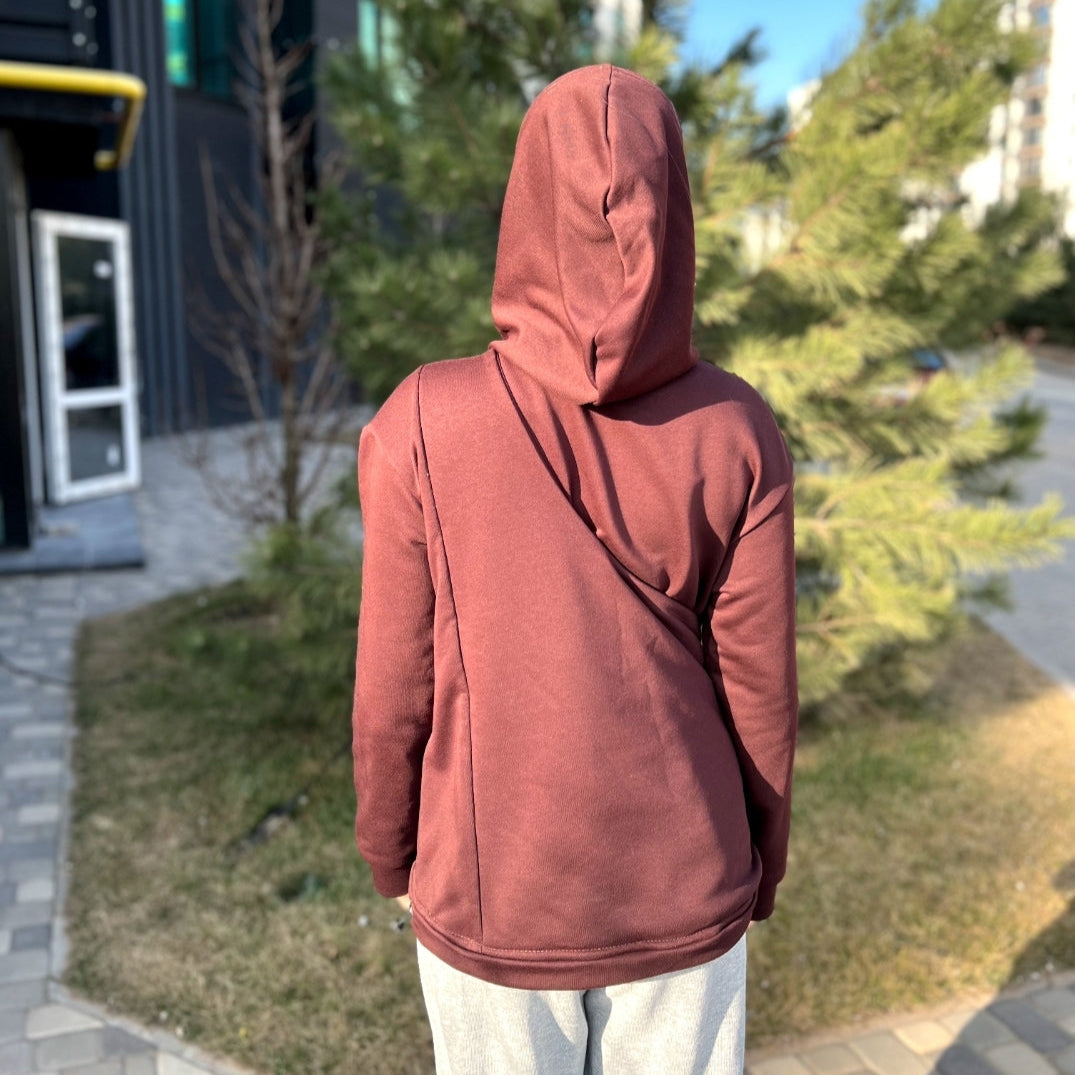 Lightweight Kangaroo Hoodie - Chocolate – 2-15 lbs / 1-7 kg (Spring/Summer)