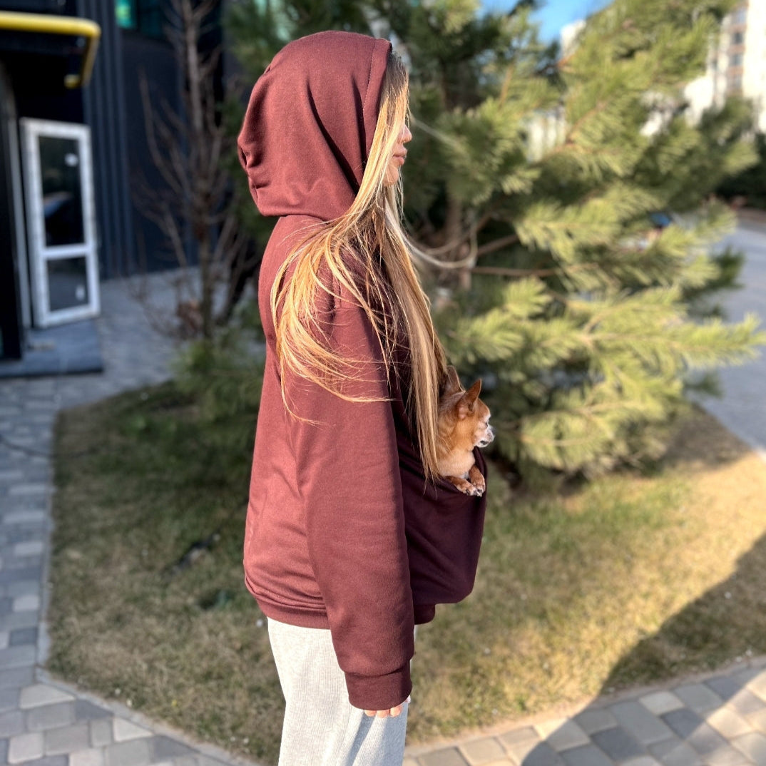 Lightweight Kangaroo Hoodie - Chocolate – 2-15 lbs / 1-7 kg (Spring/Summer)