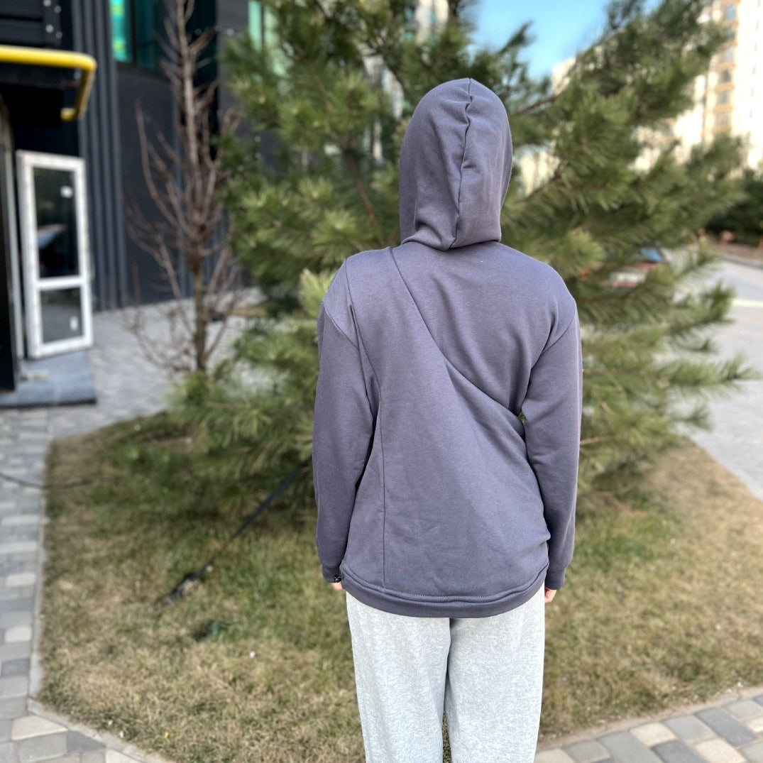 Lightweight Kangaroo Hoodie - Grey – 2-15 lbs / 1-7 kg (Spring/Summer)