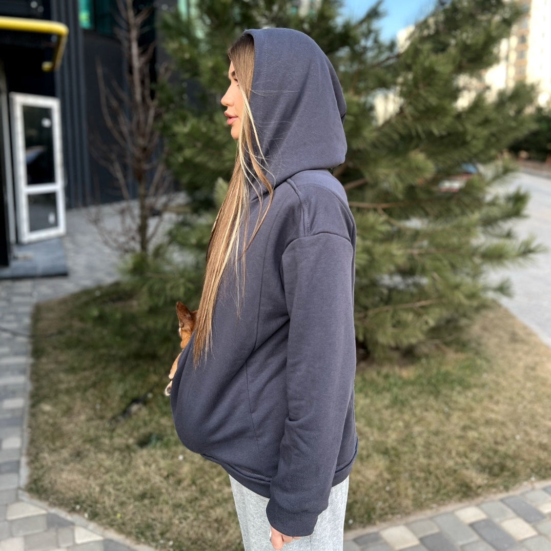 Lightweight Kangaroo Hoodie - Grey – 2-15 lbs / 1-7 kg (Spring/Summer)