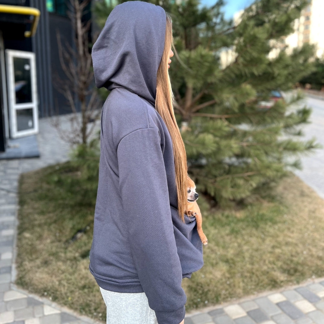 Lightweight Kangaroo Hoodie - Grey – 2-15 lbs / 1-7 kg (Spring/Summer)