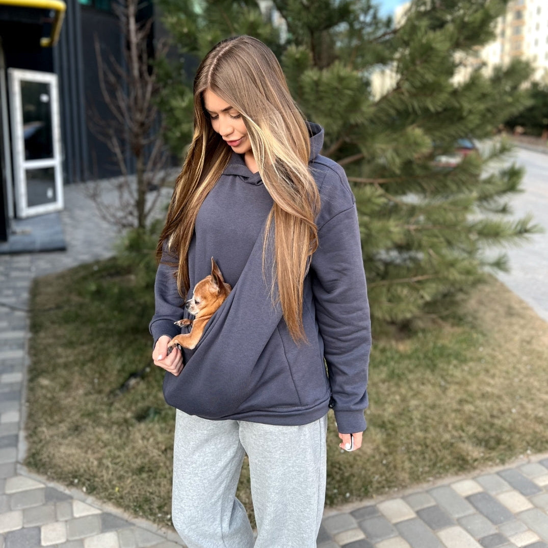 Lightweight Kangaroo Hoodie - Grey – 2-15 lbs / 1-7 kg (Spring/Summer)