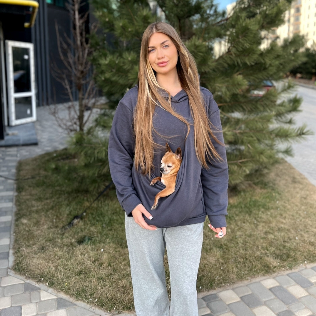 Lightweight Kangaroo Hoodie - Grey – 2-15 lbs / 1-7 kg (Spring/Summer)