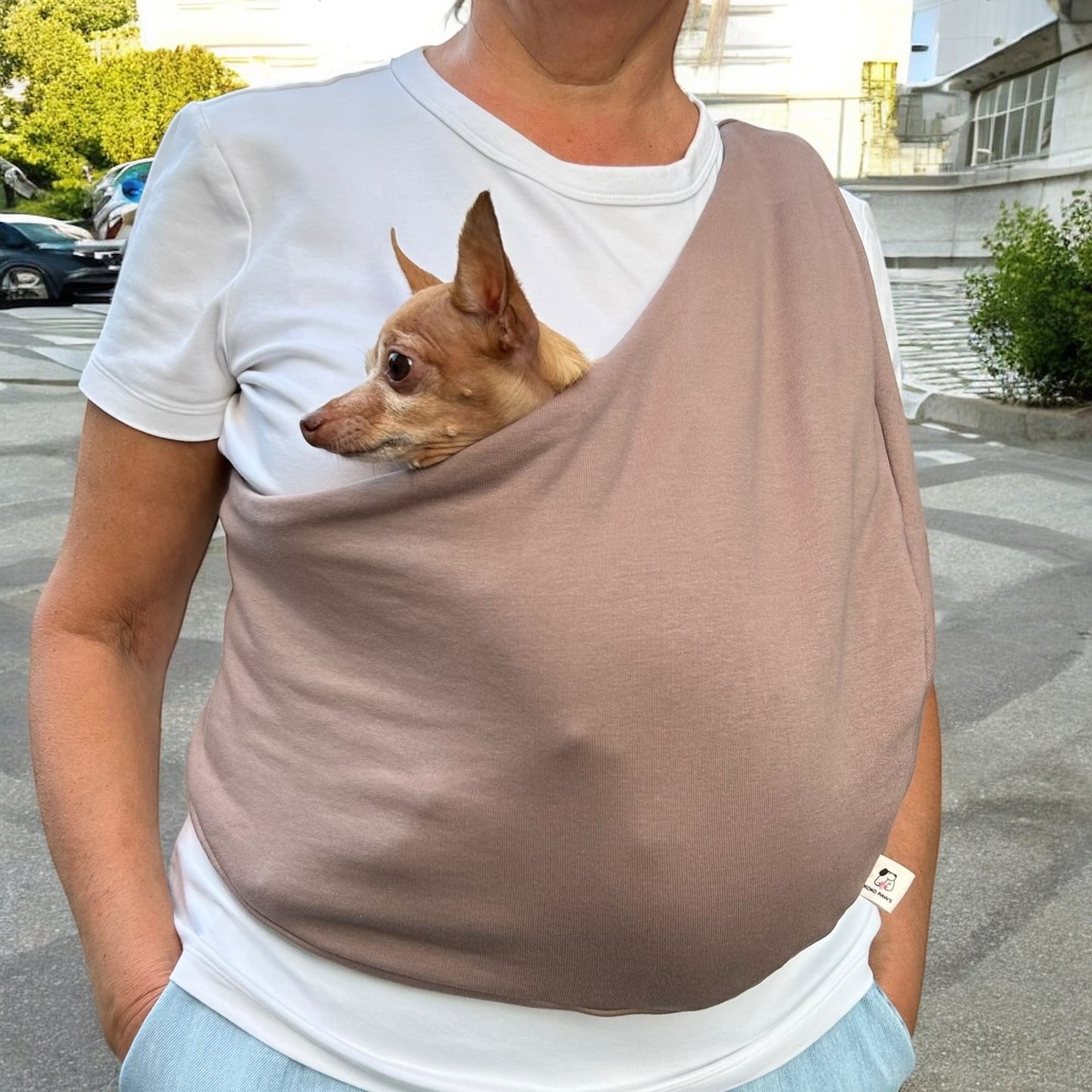 Lightweight Pet Sling – Taupe - 2–11 lbs / 1–5 kg (Spring/Summer)