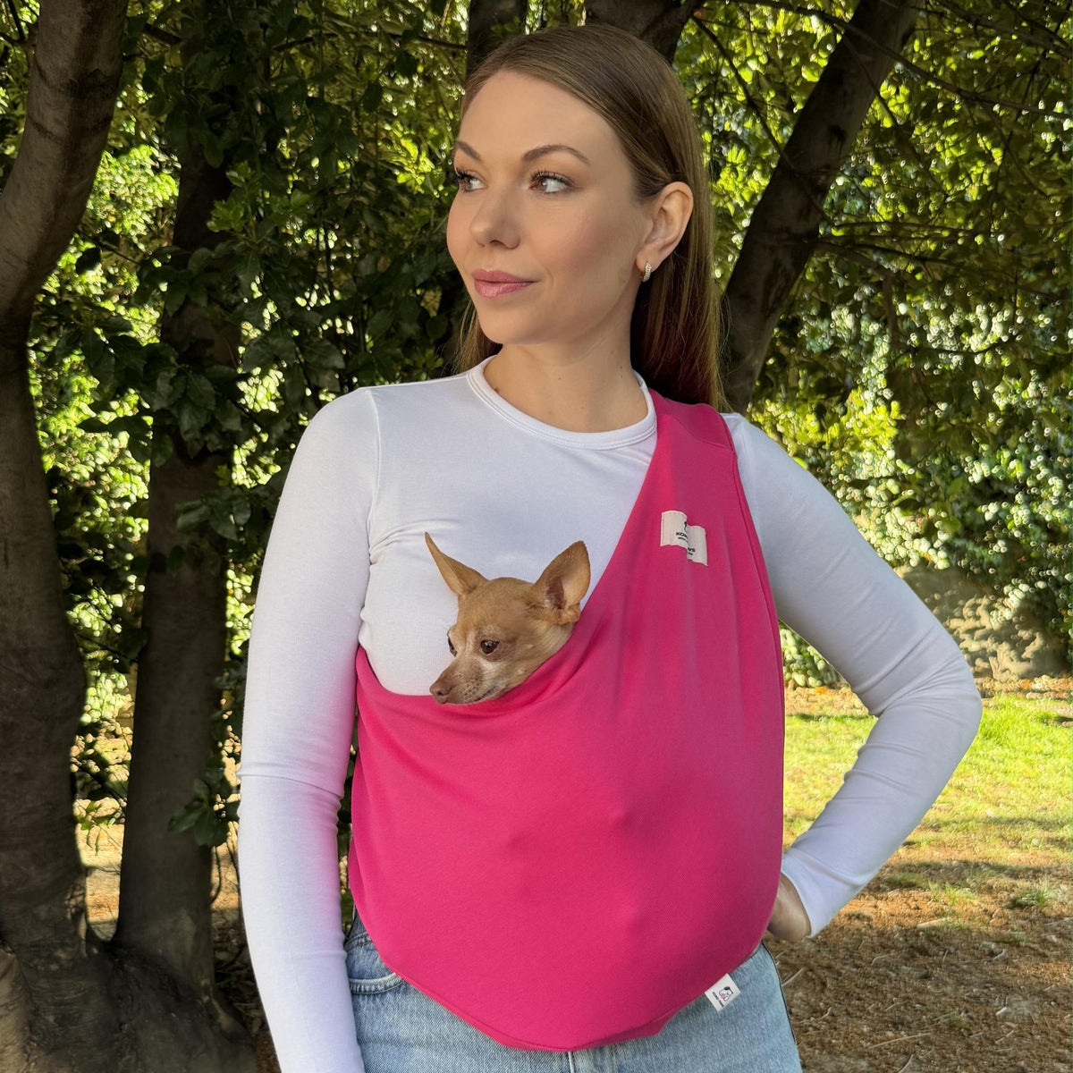 Lightweight Pet Sling – Fuchsia