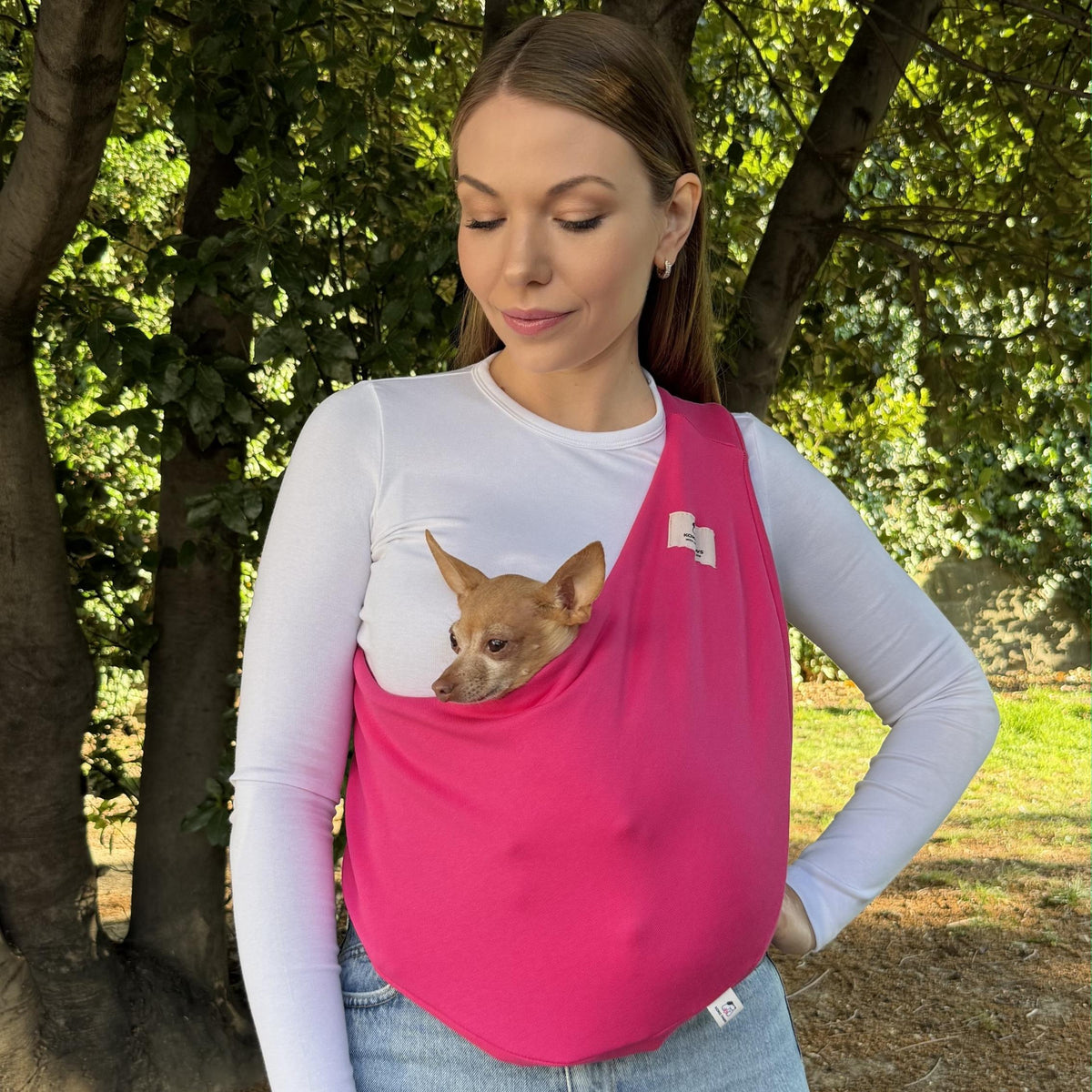 Lightweight Pet Sling – Fuchsia