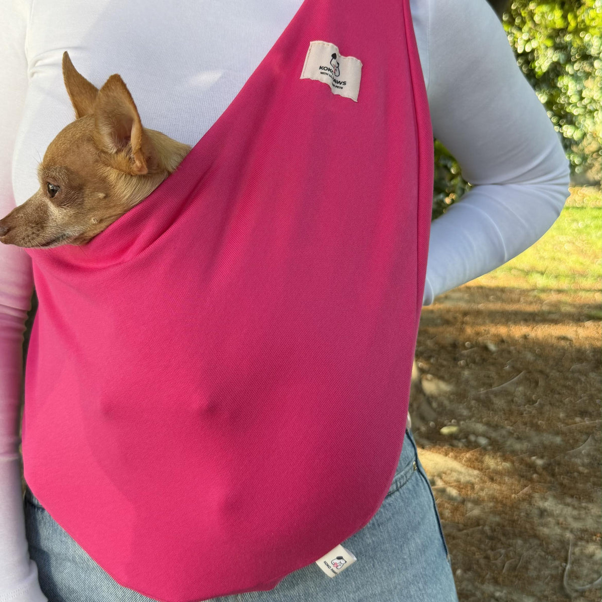 Lightweight Pet Sling – Fuchsia