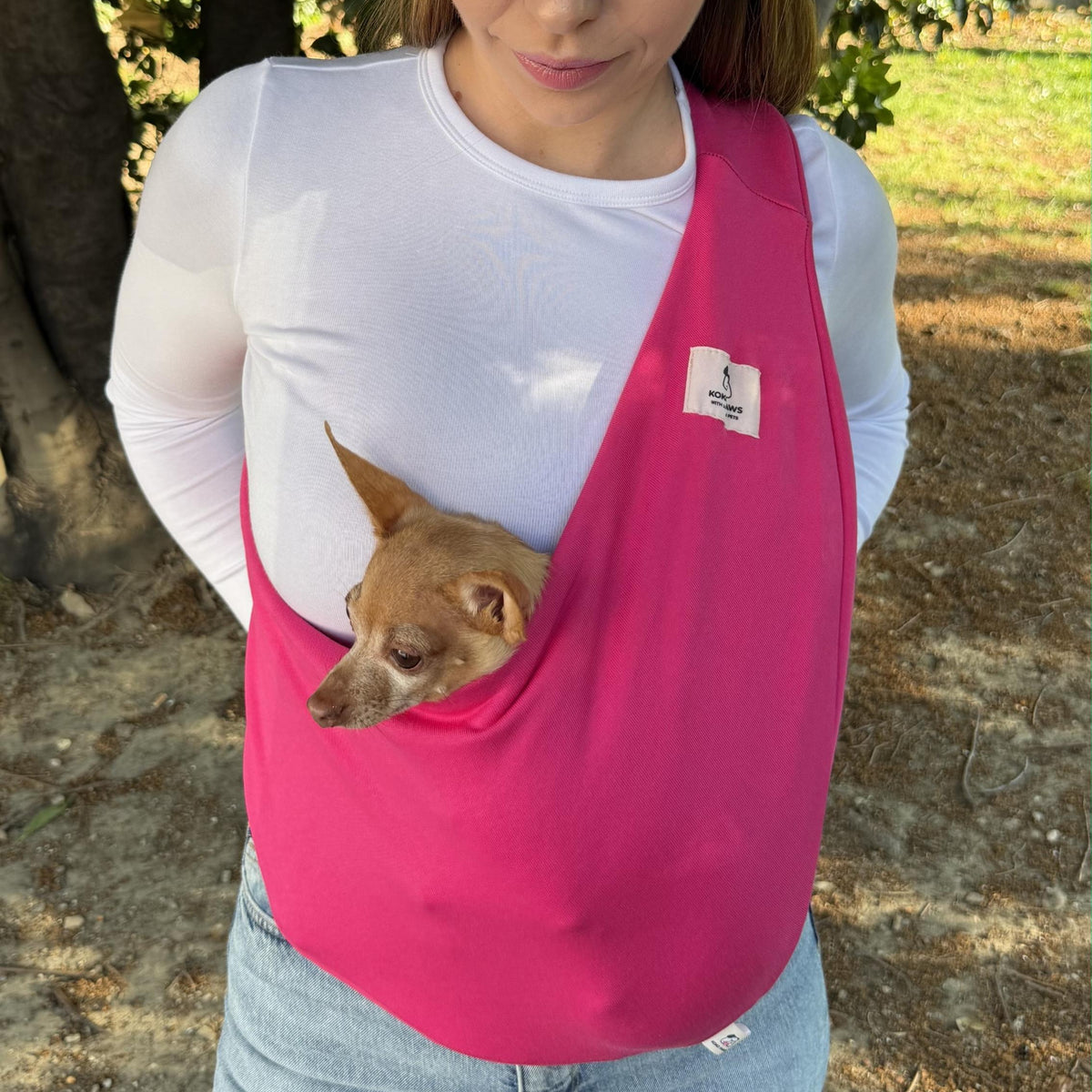 Lightweight Pet Sling – Fuchsia