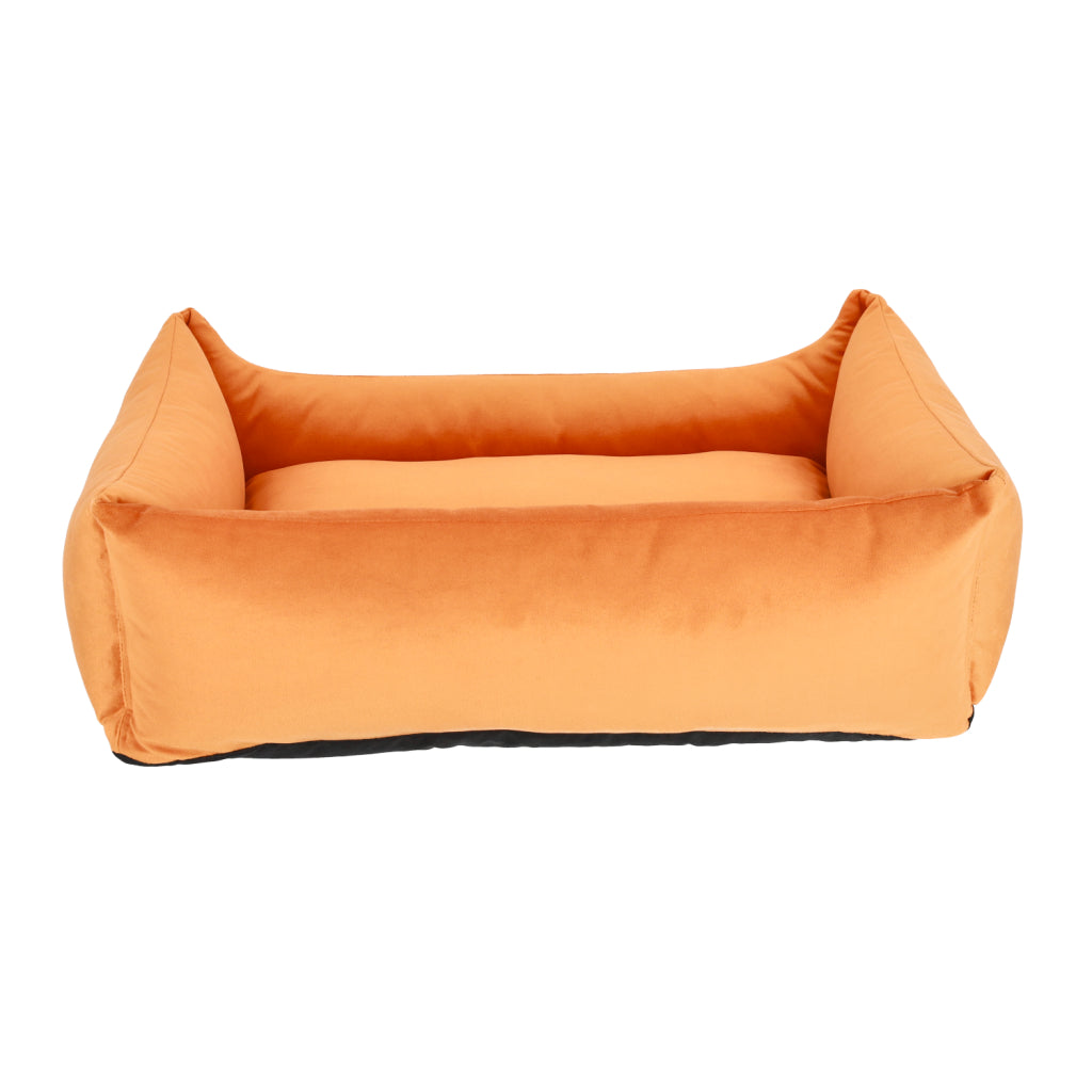 Basic Orthopedic Pet Bed - Orange Velour