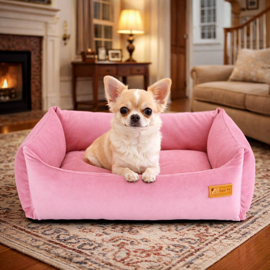 Basic Orthopedic Pet Bed - Pink Velour