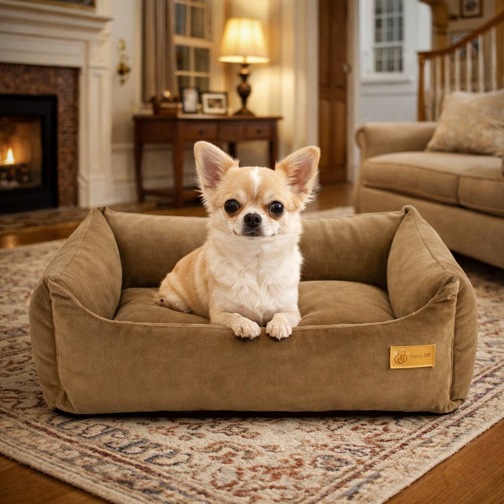Basic Orthopedic Pet Bed - Brown Velour