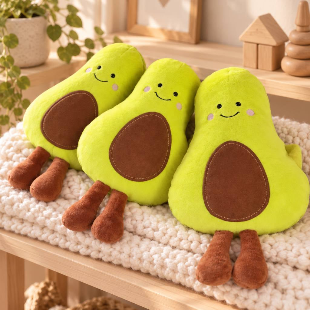 Handmade Plush Dog Toy – Soft Stuffed Avocado Toy