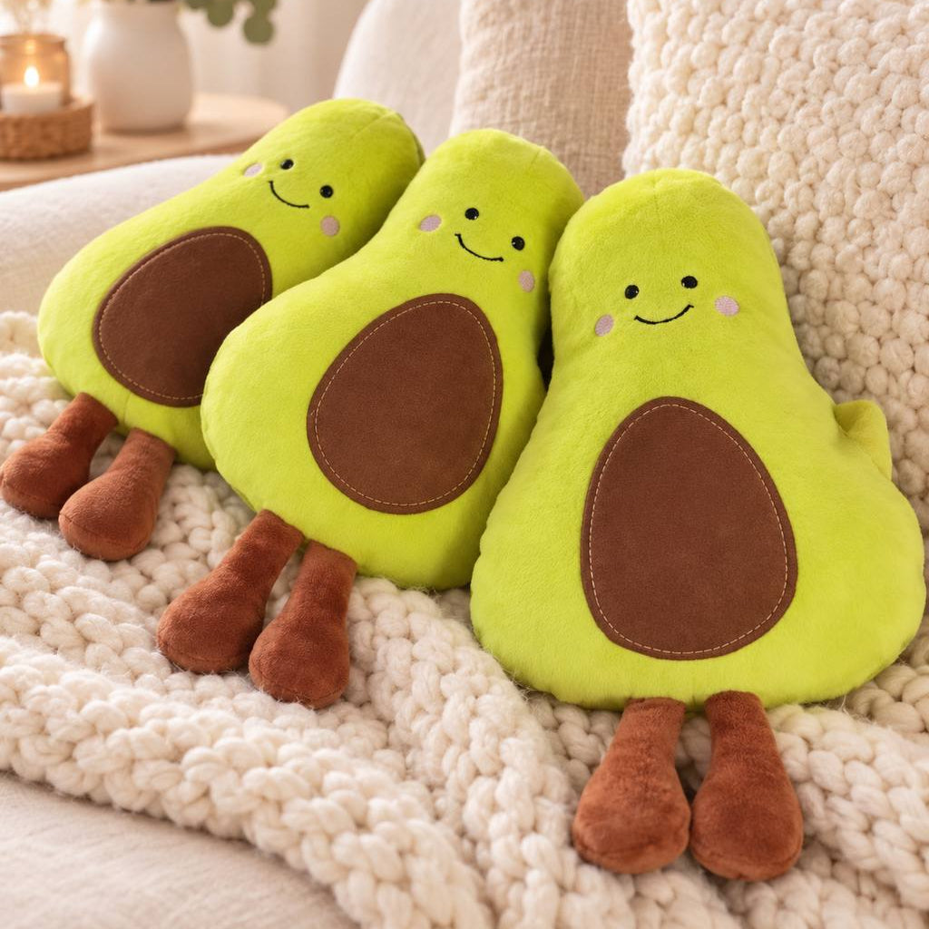 Handmade Plush Dog Toy – Soft Stuffed Avocado Toy