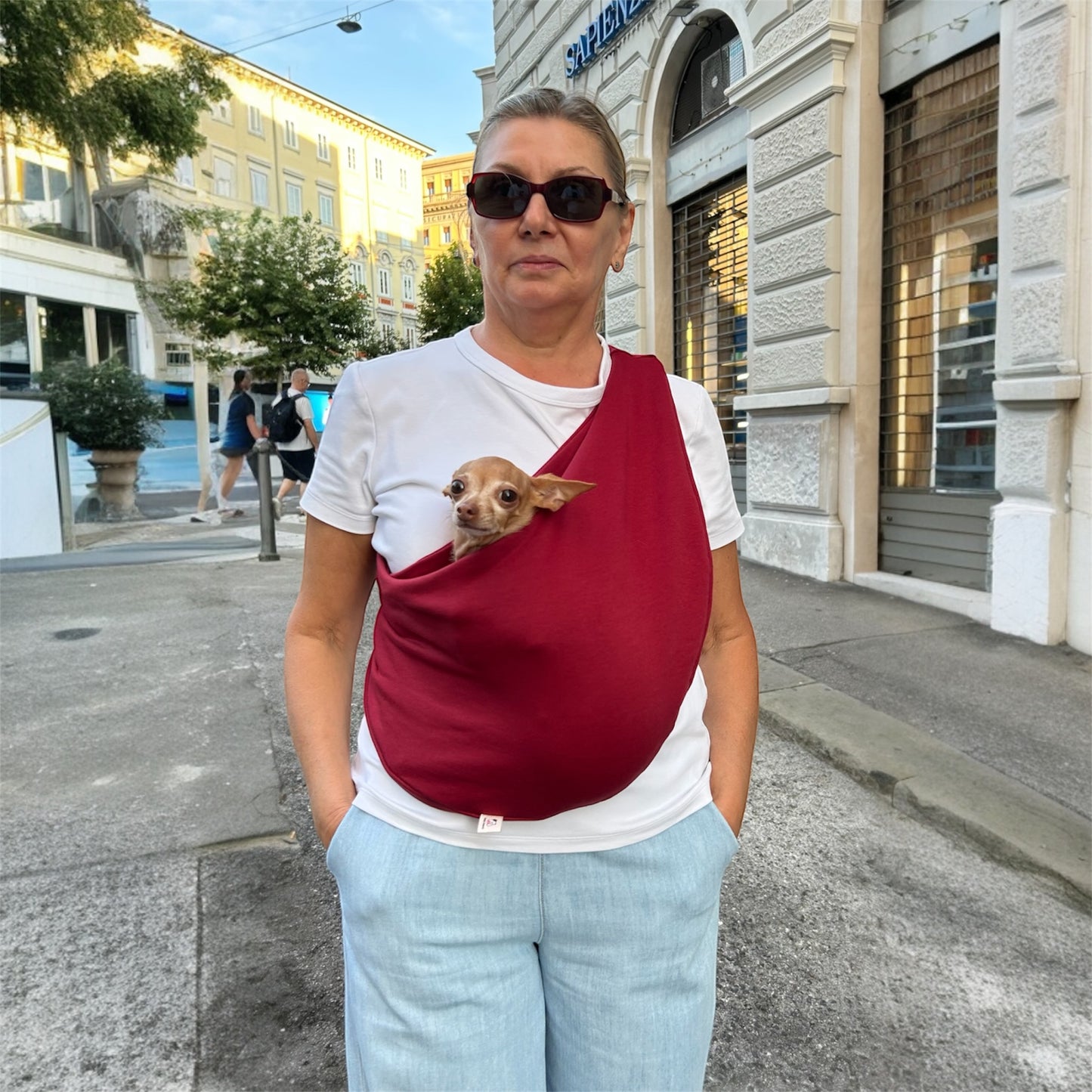 Lightweight Pet Sling – Red - 2–11 lbs / 1–5 kg (Spring/Summer)